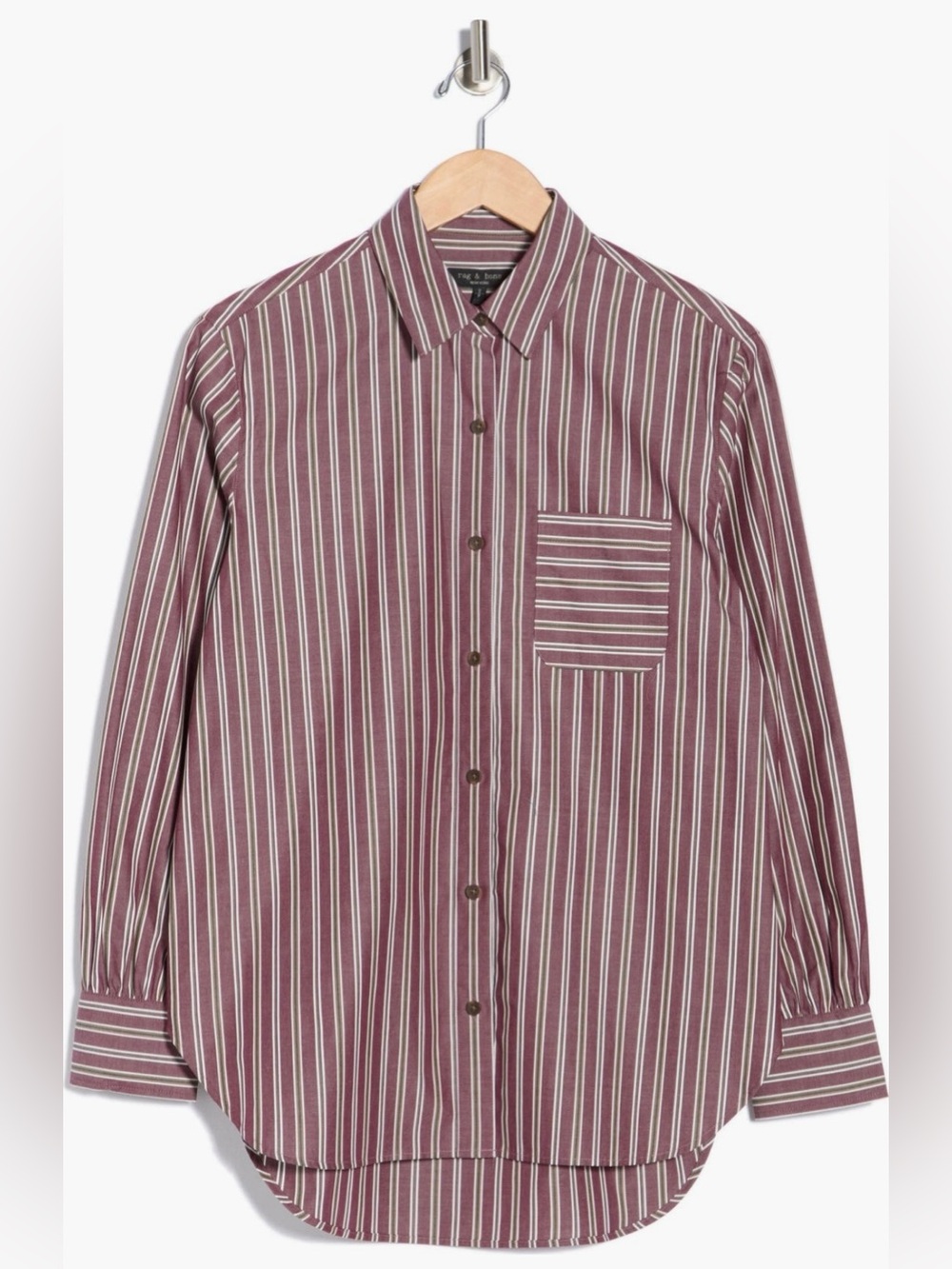 Rag & Bone max oversize stripe button up shirt